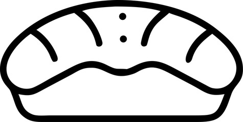 bakery item vector icon on white or transparent background. bakery items or breakfast icons items Stroke icon collections. Editable Stroke icon collection Outline icon.