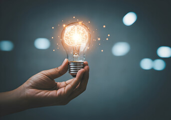 Innovation Light Bulb Concept for Technology Advertisement Bright Brain Bulb Illustration