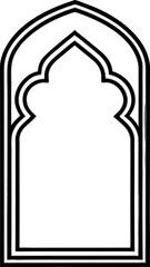  Islamic Arch Window Frame Vector