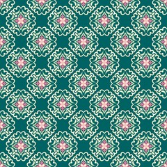 Colorful vintage floral fabric pattern for printing on fabrics, pillows, blankets, scarves.	