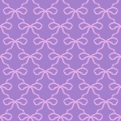 seamless pattern with purple bow