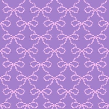 seamless pattern with purple bow