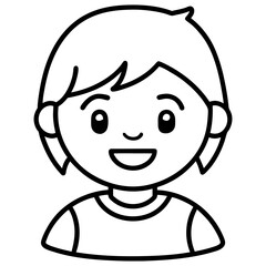 Fototapeta premium Happy boy silhouette isolated on white background
