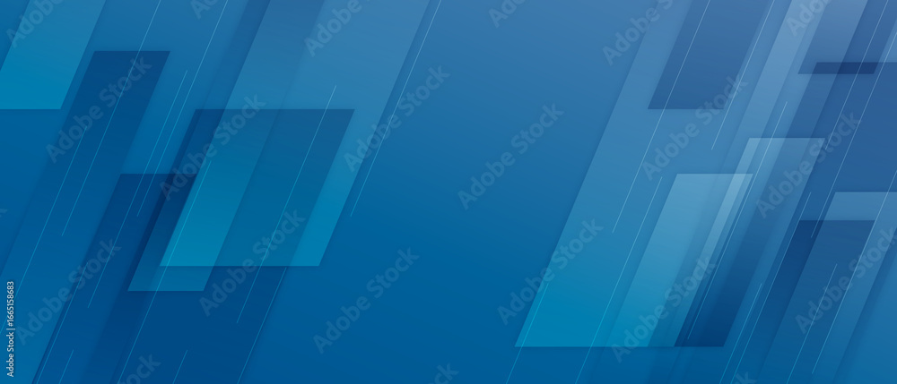 Poster abstract blue gradient background with diagonal geometric shape and line