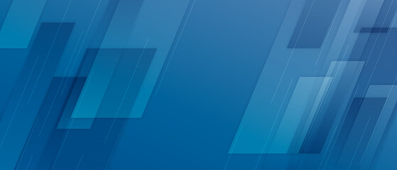 Abstract blue gradient background with diagonal geometric shape and line