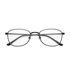 Fototapeta premium Eyeglasses With Clear Lenses On Clean White Background
