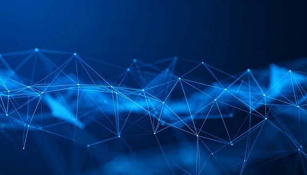 Blue Digital Network Wave.