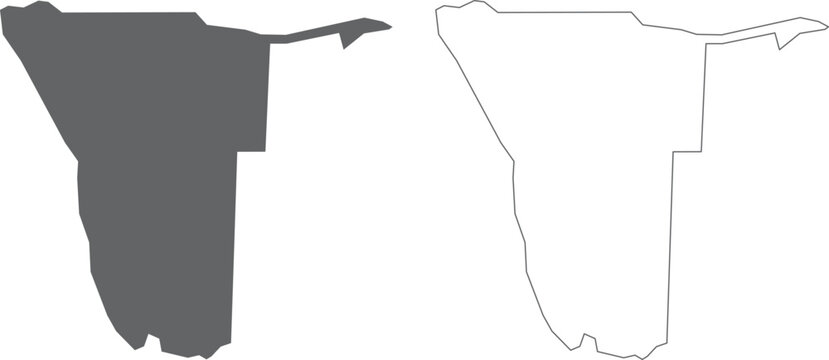 vector illustration of simple abstract map of Namibia