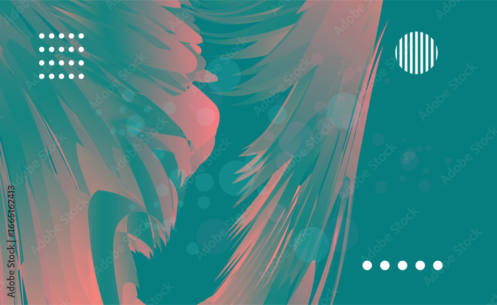Aufkleber abstract colorful background with geometric shapes vector illustration in flat style.