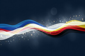 한국전통오방색부드럽고신비로운조화배경