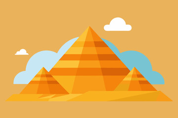 pyramids in the desert