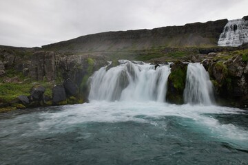 Fototapeta premium Baejarfoss waterfall near Dynjandi