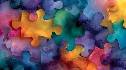 Abstract colorful puzzle composition high resolution picture