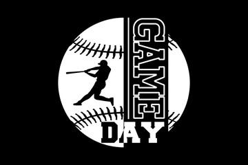 Game Day svg softball quotes typography t-shirt design for cricut.