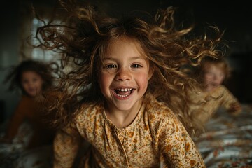 Childhood moments in motion. Generative AI