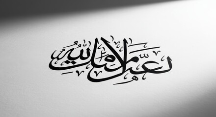 Arabic calligraphy Abdul Malik in black script