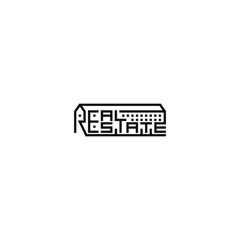 Real estate typographic logo.