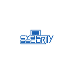 Cyber security text company logo.