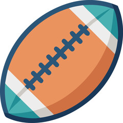 Obraz premium Illustration of an american football isolated on white background, great for sport and game designs