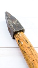 Close-up of old chisel hammer head