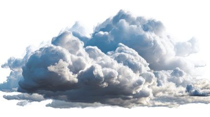 Dramatic cumulus cloud formation with textured wisps and blue hues