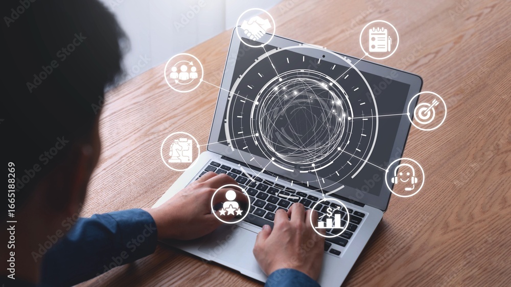 Poster crm platforms improve customer relationships through data analysis, crm communication tools, and aut