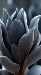 Obraz premium Closeup of a dark, textured succulent with intricate patterns