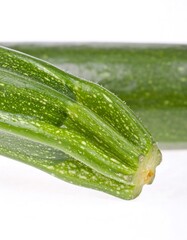 Close-up of two zucchini halves
