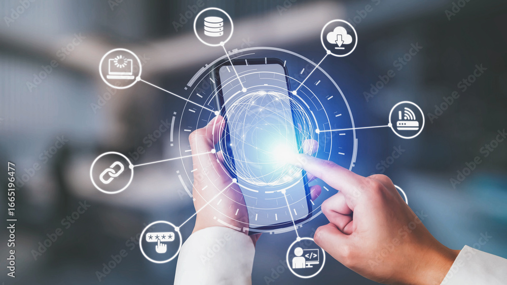 Poster cloud computing, cloud strategy, and cloud technology transforming digital infrastructure with scala