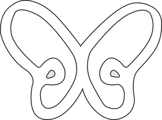 Butterflies icon.black and white butterfly,Symbolic Butterfly A beautifully stylized, two-dimensional butterfly illustration, symbolizing transformation, freedom, and delicate beauty.