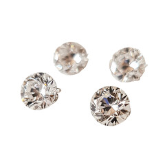 Sparkling Diamonds, collection of sparkling diamonds, each glimmering with light, isolated on transparent background