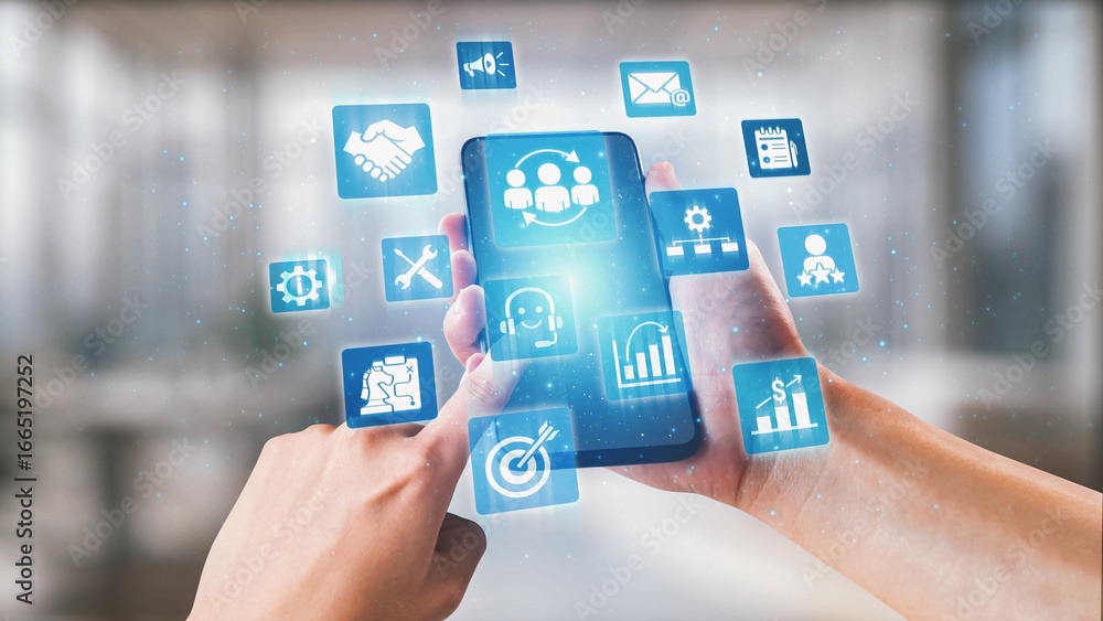 Poster crm platforms improve customer relationships through data analysis, crm communication tools, and aut