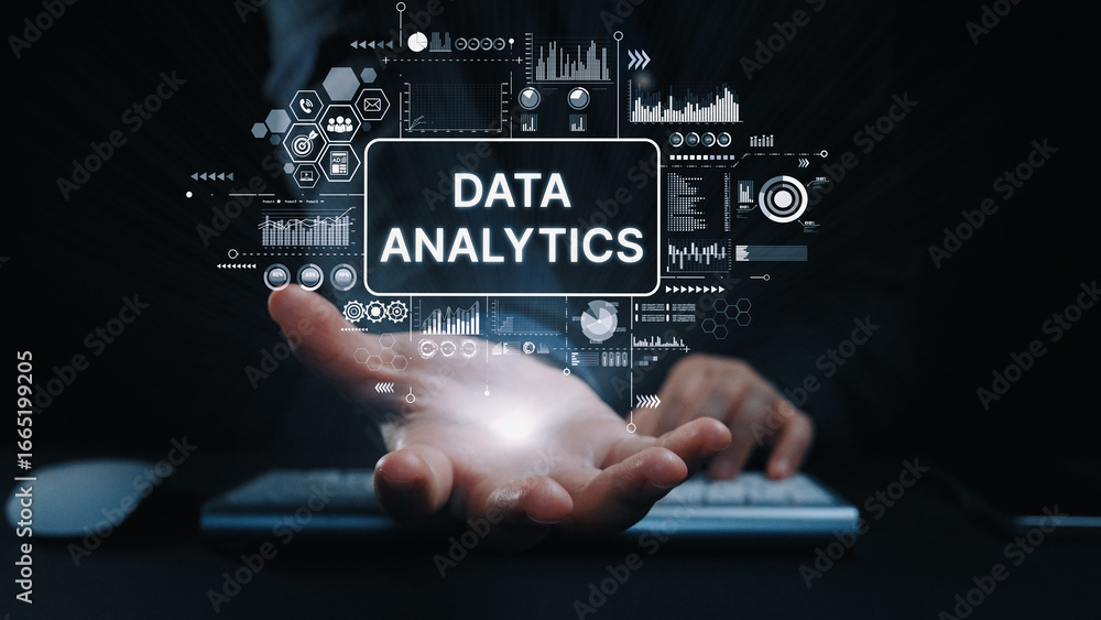 Aufkleber data analytics and big data strategy for real-time analytics, predictive data modeling, business int