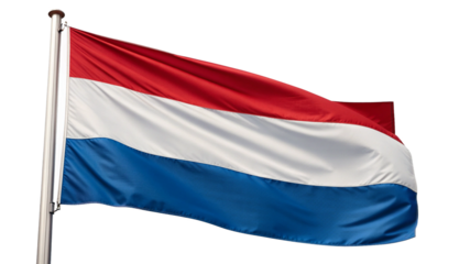 Flag of Netherlands isolated on White Background