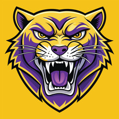Panther Head and Feline Mascot Logo Design