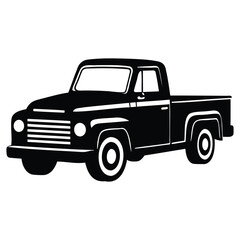 Pickup Truck and Offroad Vehicle Vector Silhouette