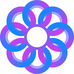 Interlocking Circles Gradient Design
