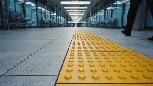 Tactile paving in a city.