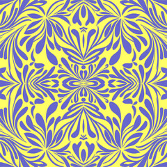 simple seamless abstract blue and yellow pattern, texture