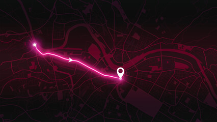 Dresden City Map Vector &ndash; Modern Abstract Street Layout in Pink Color