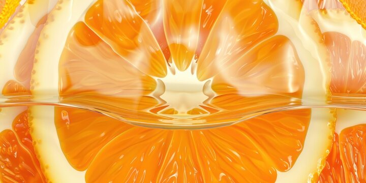 Orange pulp syrup sweet drink fruit juice freshness ingredient.