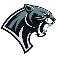 Fototapeta premium Panther Mascot Logo Vector, Stealth Feline Esports Head Transparent