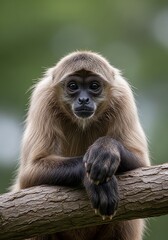 Obraz premium Monkey portrait, resting on branch