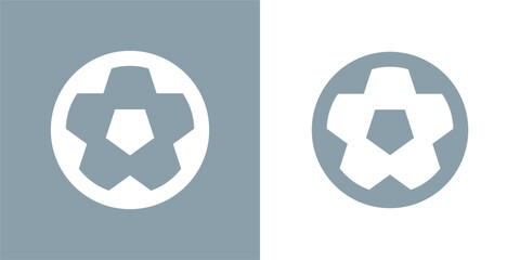 Soccer ball icon. Symbol of goal or football, game or match. Attribute of a football player or championship. © Checha