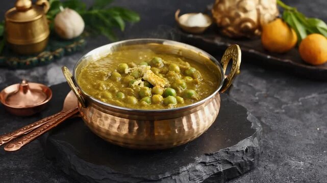 hari mutter ka nimona (green peas daal) indian cuisine video
