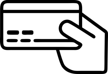 credit card vector icon on white or transparent background. supermarket or grocery icons items Stroke icon collections. Editable Stroke icon collection Outline icon.