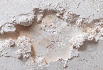 Textured plaster surface with varied tones of white and beige.