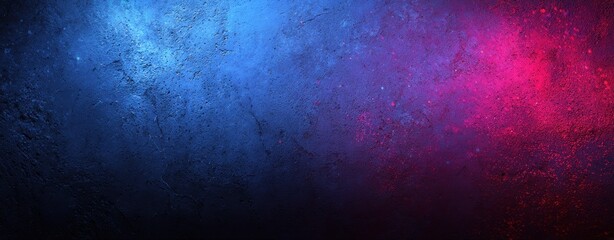 Textured surface with vibrant blue and pink tones.