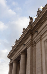 Vatican City architecture with statues and columns