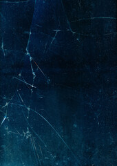 Grunge overlay. Distressed screen. Crashed scratched old black plastic texture. Dust noise on dark gray aged abstract blur glass background.